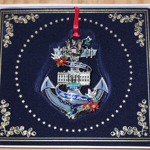 Elegant 2024 Holiday Ornament - Blue and Gold